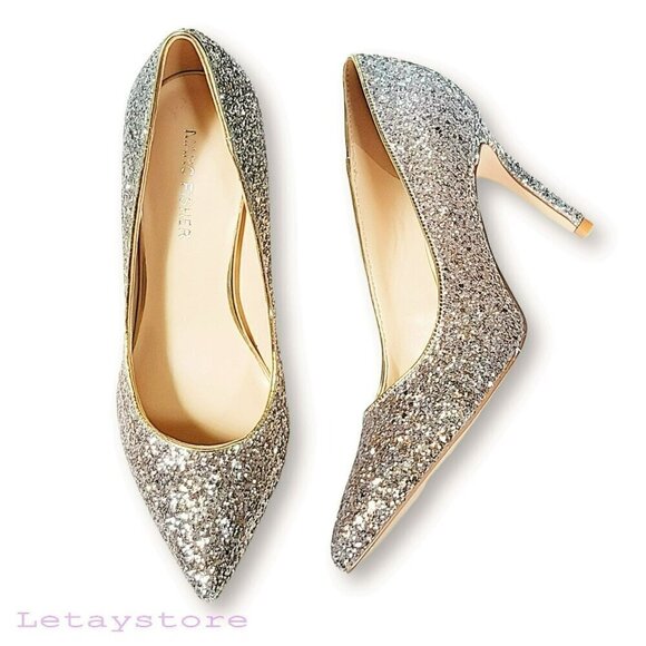 NWT Marc Fisher Ombre Glitter Embellished Cocktail Party High Heels Pumps - Picture 4 of 7